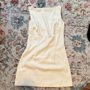 Fashion Nova Cream Sleeveless Mini Dress